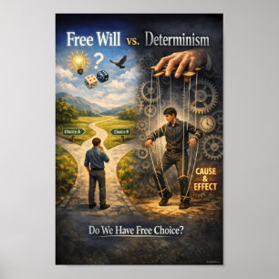 Free Will and Fate Thought Debate Poster