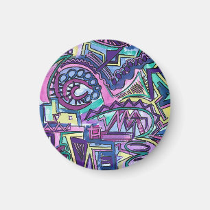 Free Will-Hand Painted Abstract Art Magnet