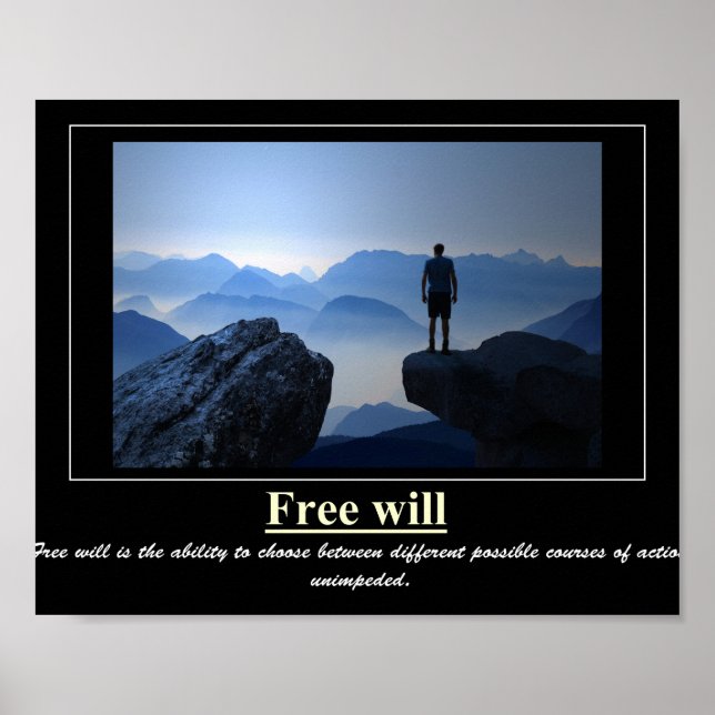 FREE WILL Motivational POSTER (Front)