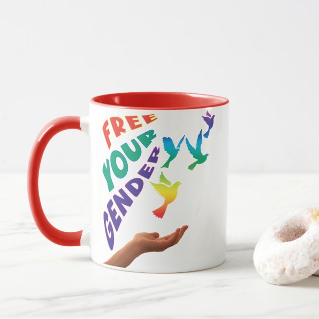 Free your gender  mug (With Donut)