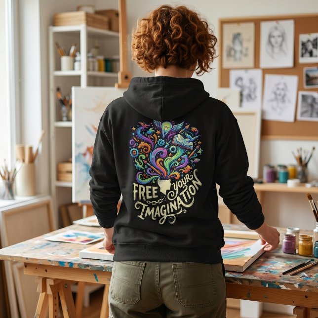 Free Your Imagination: Psychedelic Brain Lightbulb Hoodie (Creator Uploaded)