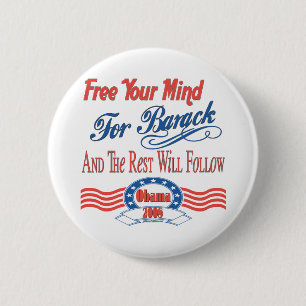 Free Your Mind For Barack 6 Cm Round Badge