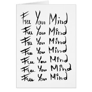 FREE your MIND!  Motivational calligraphy quote