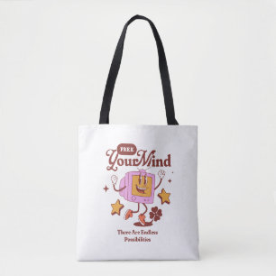 Free Your Mind Retro Mascot Tote Bag