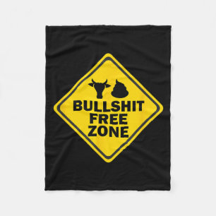 Free Zone Sign Humour Funny Sarcastic Saying Quote Fleece Blanket
