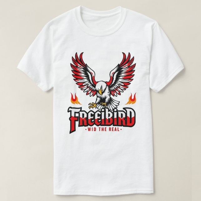 Freebird eagle fire cute T-Shirt (Design Front)