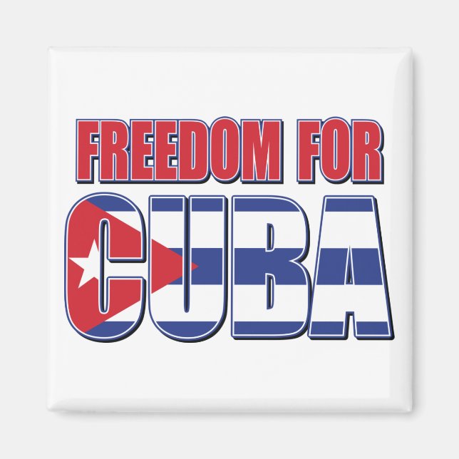 FREED-For-CUBA-FLAG Magnet (Front)