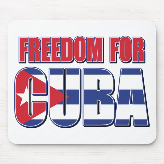 FREED-For-CUBA-FLAG Mouse Mat (Front)