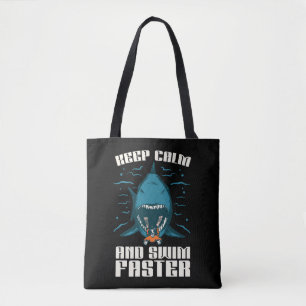 Freedive Keep Calm And Swim Faster Freediving Sea Tote Bag