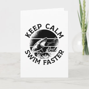 Freediver Keep Calm And Swim Faster Freediving Card