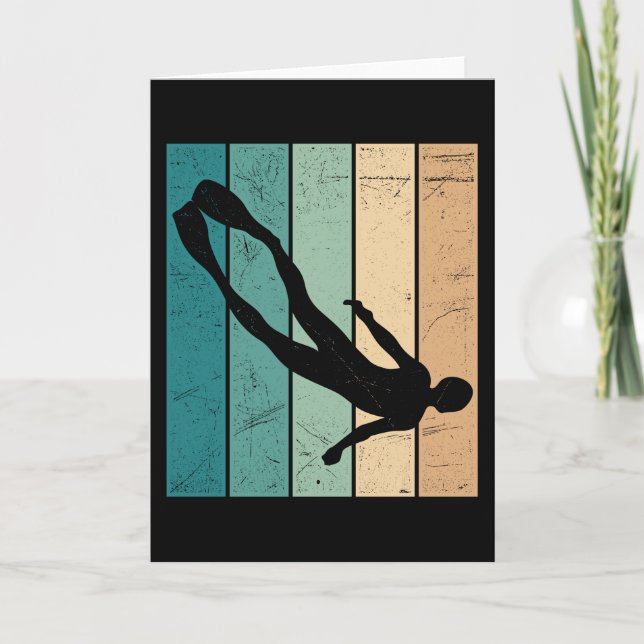 Freediver Retro Free Diving Apnoea Diver Apnoea Card (Front)