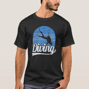 Freediving Freedive Retro Diving Scuba Diver Vinta T-Shirt