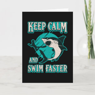Freediving Keep Calm And Swim Faster Freediver Card