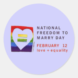 freedom2marry classic round sticker
