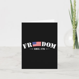 Freedom 1776 Us American Flag 4th Of July  Card
