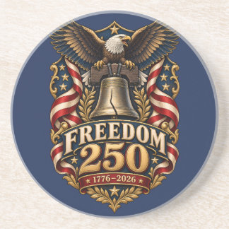 Freedom 250 Liberty Bell Eagle Sandstone Coaster
