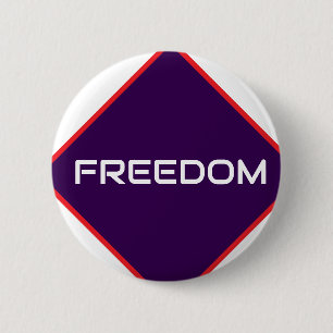 Freedom 6 Cm Round Badge