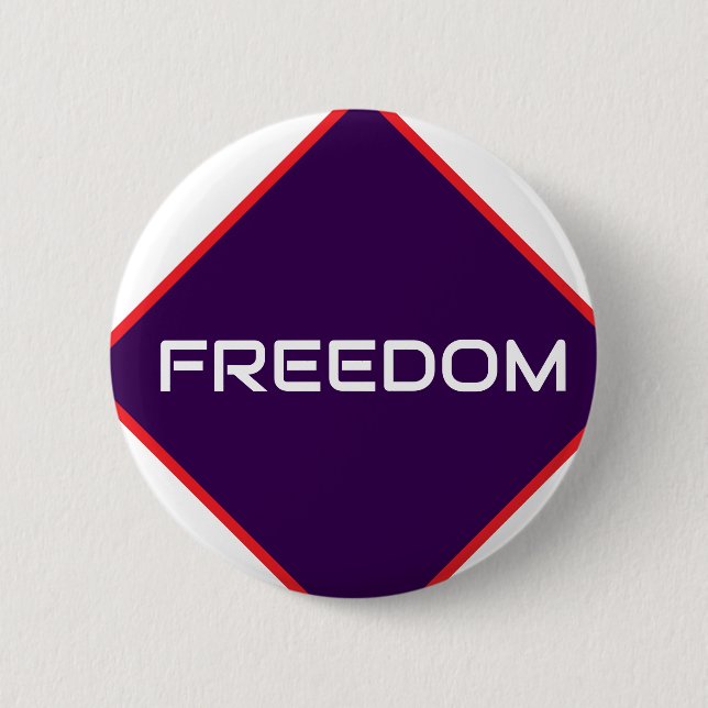 Freedom 6 Cm Round Badge (Front)