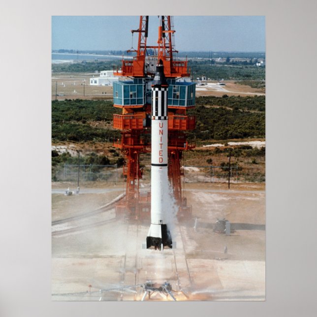 Freedom 7 (Mercury Redstone 3) Launch Poster (Front)