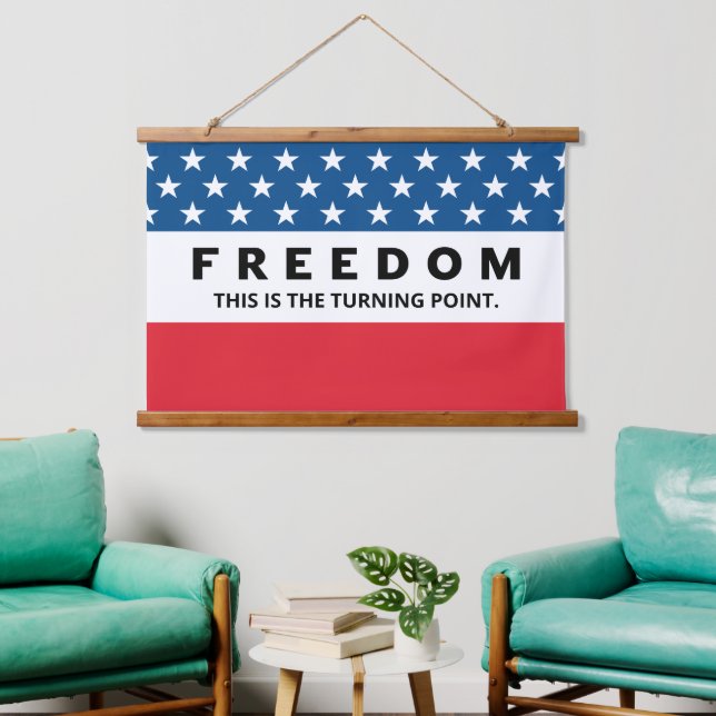 Freedom A True Patriot Hanging Tapestry (Living Room)