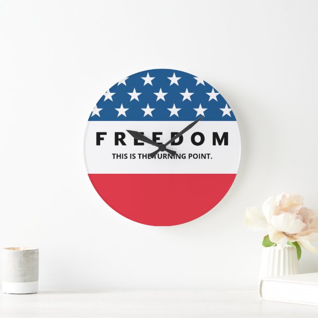 Freedom A True Patriot Large Clock (Home)