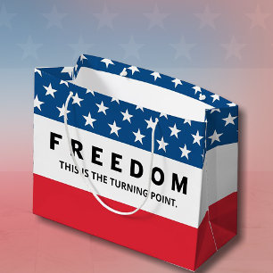 Freedom A True Patriot Large Gift Bag