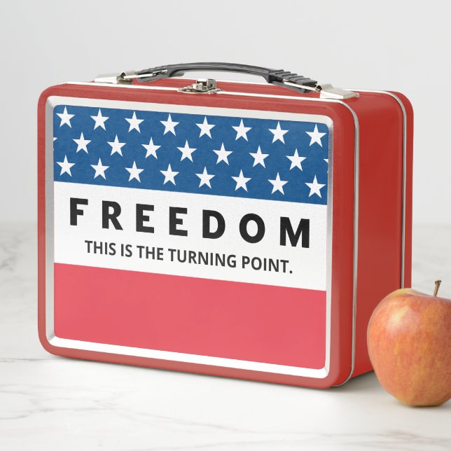 Freedom A True Patriot Metal Lunch Box (In Situ)