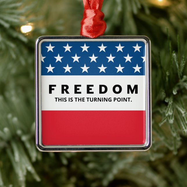 Freedom A True Patriot Metal Tree Decoration (Tree)
