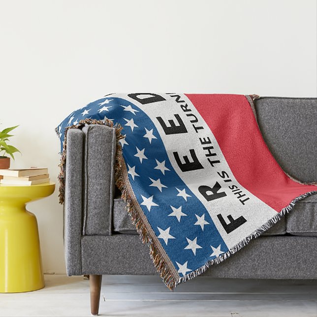 Freedom A True Patriot Throw Blanket (Creator Uploaded)