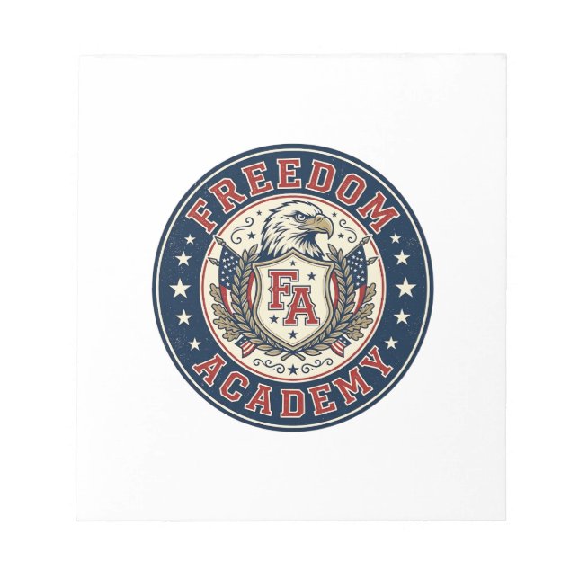 Freedom Academy Patriotic Patriotic University Aca Notepad (Front)