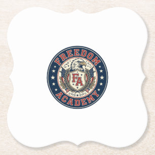 Freedom Academy Patriotic Patriotic University Aca Paper Coaster