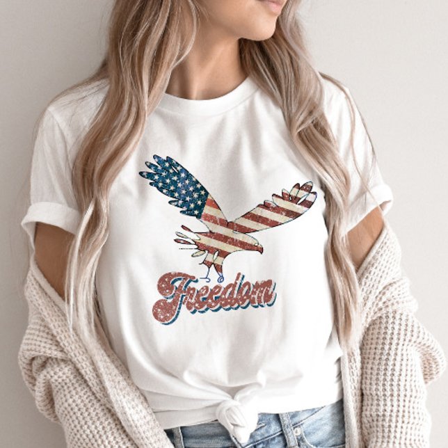 Freedom American Eagle 4th of July Red White Blue  T-Shirt (Creator Uploaded)