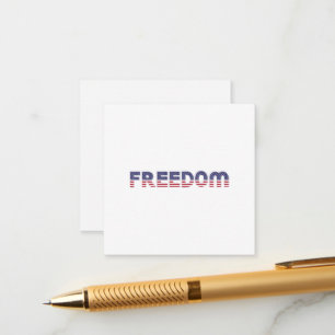 Freedom American Flag for Patriotic & Liberty Enclosure Card