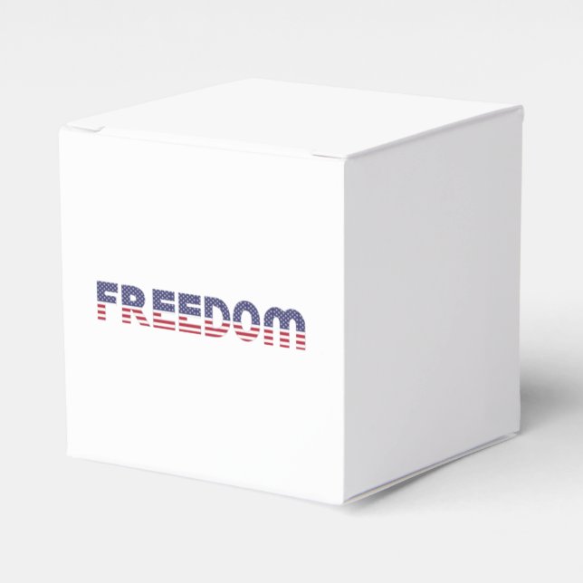Freedom American Flag for Patriotic & Liberty Gift Favour Box (Front Side)