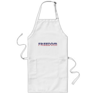 Freedom American Flag for Patriotic & Liberty Gift Long Apron