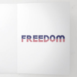 Freedom American Flag for Patriotic & Liberty Tri-Fold Programme