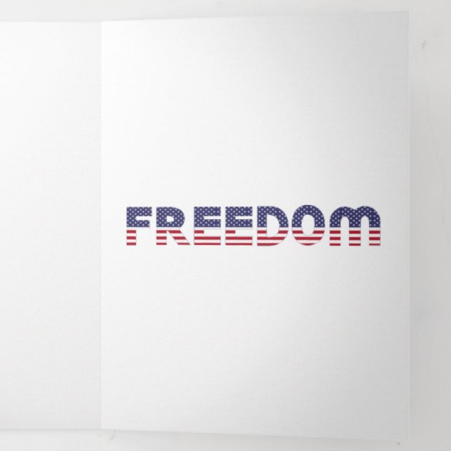 Freedom American Flag for Patriotic & Liberty Tri-Fold Programme (Inside Last)
