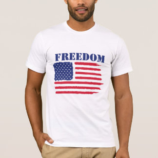 Freedom American flag with Jet Fighter Aeroplanes  T-Shirt