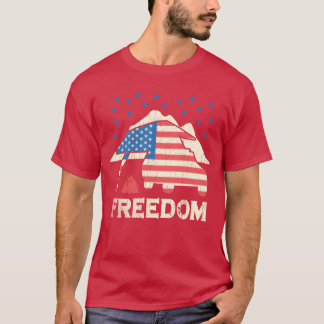 Freedom American Overlanding Camping friends T-Shirt
