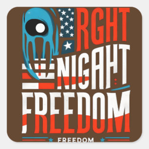 Freedom and Halloween: Simple Design with a Modern Square Sticker