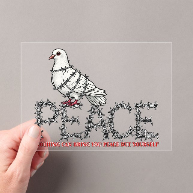 Freedom and peace acrylic invitations (Insitu (Handheld))