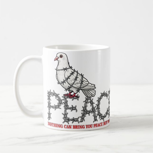 Freedom and peace coffee mug (Left)