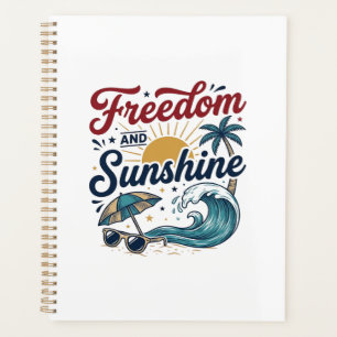 Freedom And Sunshine Vintage Beach Shirt Design (3 Planner