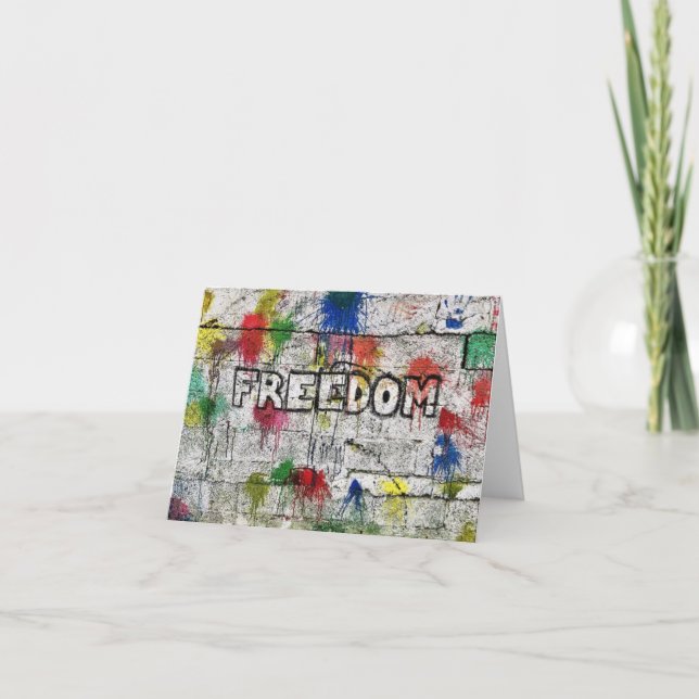 Freedom Art by Refugees. Thank You Card (Front)