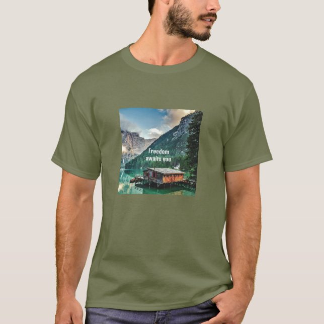 Freedom awaits you (dark) T-Shirt (Front)