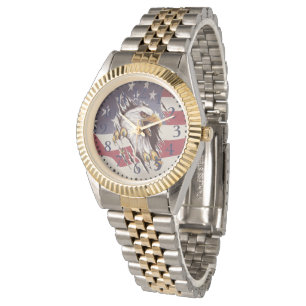 Freedom Bald Eagle American Flag Watch