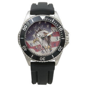 Freedom Bald Eagle American Flag Watch