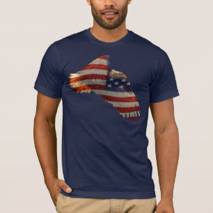 FREEDOM BALD EAGLE & US FLAG Mens Apparel T-Shirt