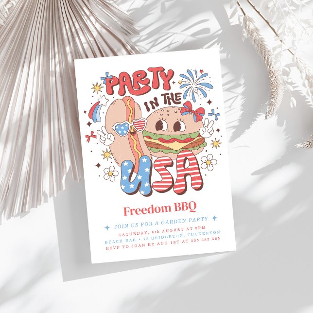 Freedom BBQ 4th of July Party Invitation (Creator Uploaded)