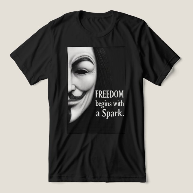 Freedom Begins With a Spark Tri-Blend Shirt (Design Front)